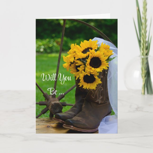 Invitación Sombrillas Rústicas Serás Mi Novia (Anverso)