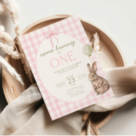 Invitación Some Bunny is One Birthday Invitation Easter