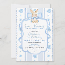 Invitación Some Bunny is One Watercolor Birthday Invitation