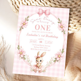 Invitación Some Bunny is Turning One 1st Birthday 