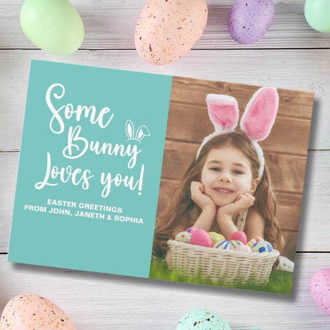 Invitación Some Bunny Loves You Cute Easter Photo (Subido por el creador)