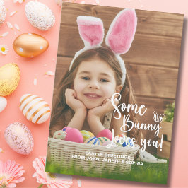 Invitación Some Bunny Loves You Happy Photo Pascua