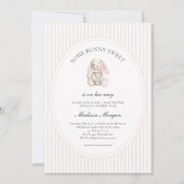Invitación Some Bunny Sweet Pink Girl Baby Shower 
