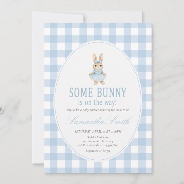 Invitación Somebunny Baby Shower (Anverso)