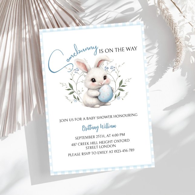 Invitación Somebunny está en el camino de la Baby Shower de P (Subido por el creador)