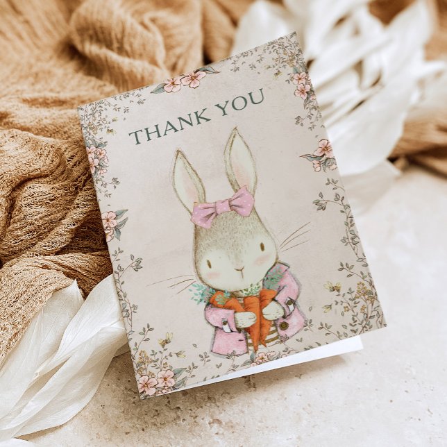 Invitación Somebunny is Turning One Birthday Thank You Card (Subido por el creador)