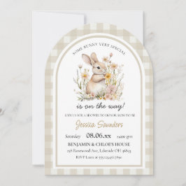 Invitación Somebunny Special Gingham Spring Baby Shower