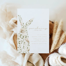 Invitación Somebunny Spring Easter Floral Baby Shower