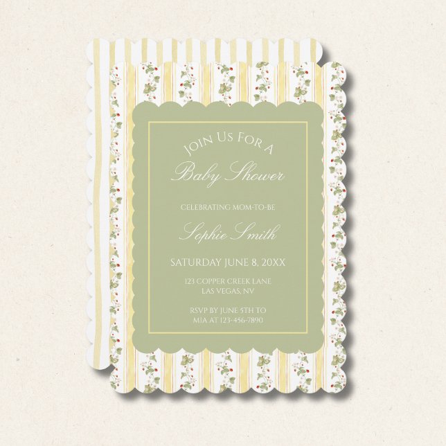 Invitación Something berry sweet is coming baby shower (Subido por el creador)