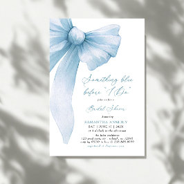 Invitación Something Blue Before I Do  Blue Bow Bridal Shower
