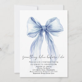 Invitación Something Blue Before I Do Bow Bridal Shower