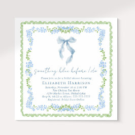 Invitación Something Blue Before I Do Bow Bridal Shower