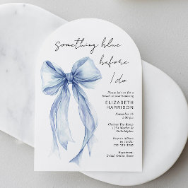 Invitación Something Blue Before I Do Bow Bridal Shower Arch