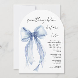 Invitación Something Blue Before I Do Bow Bridal Shower Arch