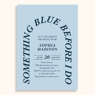 Invitación Something Blue Before I Do Bridal Shower