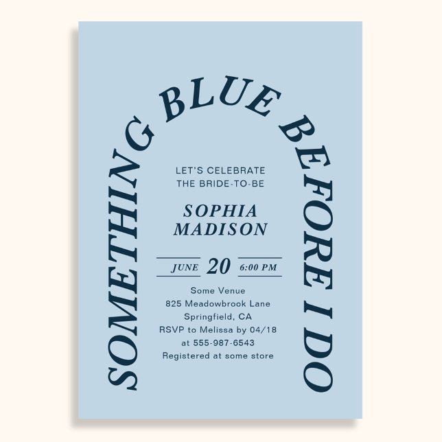 Invitación Something Blue Before I Do Bridal Shower (Subido por el creador)