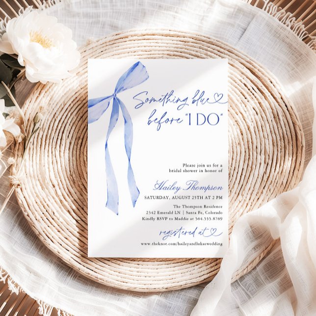 Invitación Something Blue Before I Do Bridal Shower (Subido por el creador)