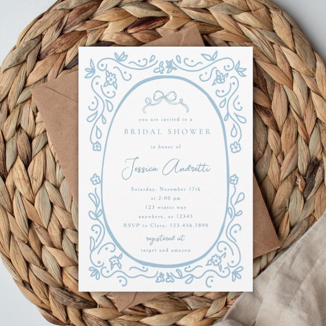 Invitación Something Blue Bridal Shower  (Subido por el creador)