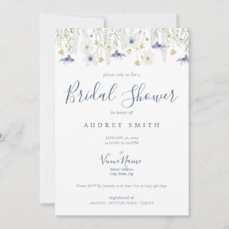 Invitación Something Blue Bridal Shower Invitation