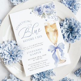 Invitación Something Blue Floral Bridal Shower Invitation