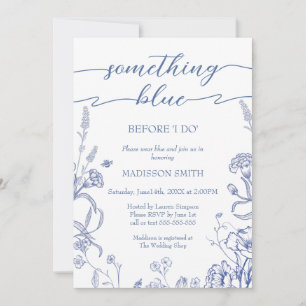 Invitación Something Blue French Bridal Shower invitation