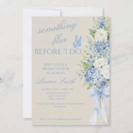 Invitación Something Blue Hydrangea Bridal Shower Invitation