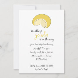 Invitación Something Gouda On Way Cheese Wheel Baby Shower