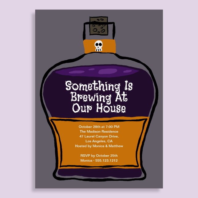 Invitación Something Is Brewing Halloween Party Invitation (Subido por el creador)