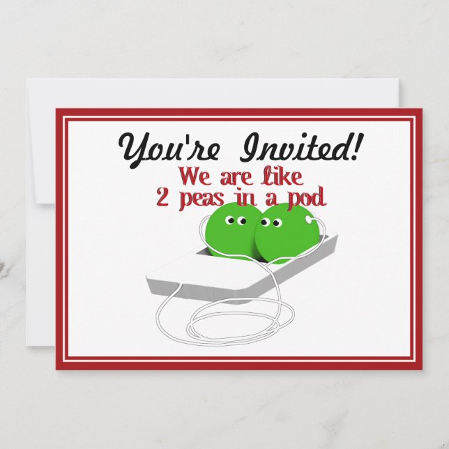 Invitación Somos como dos margaritas en un poste (Anverso)