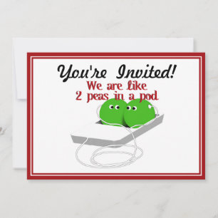 Invitación Somos como dos margaritas en un poste