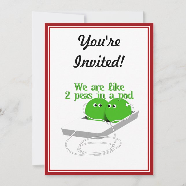 Invitación Somos como dos margaritas en un poste (Anverso)
