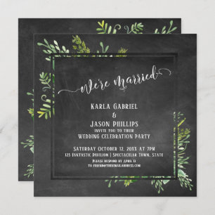 Invitación Somos el Bouquet Chalkboard de guion casada