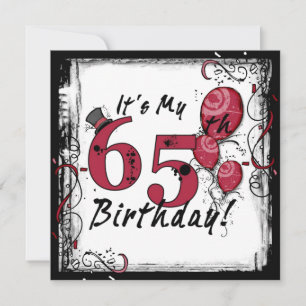 Invitación Son mis invitados de cumpleaños número 65