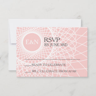 Invitación Soñador de Cuarzo Rosa DIY RSVP de Boda