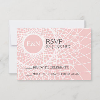 Invitación Soñador de Cuarzo Rosa DIY RSVP de Boda