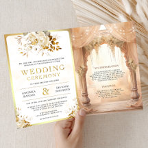Soñadora Floral Cremosa Mandap Boda Hindú India