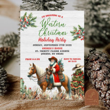 Soñando con la fiesta de Navidad del vaquero occid