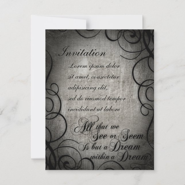 Invitación Soñar dentro de unas coordenadas de sueño (Anverso)