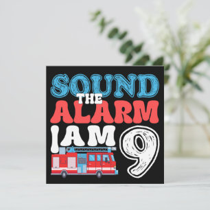 Invitación Sonar la alarma, tengo 9 años de bombero