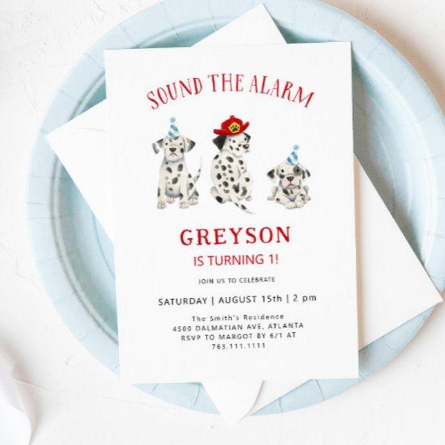 Invitación Sonar la alarmante fiesta de cumpleaños del bomber (Subido por el creador)