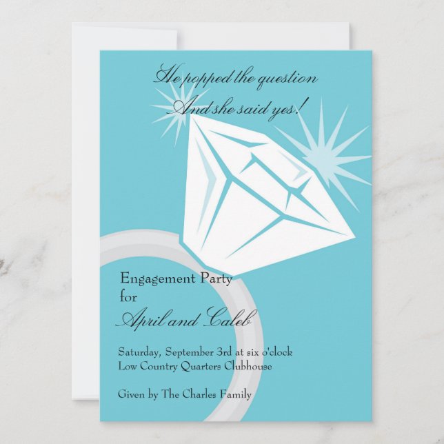 Invitación Sonido Diamond RIng Bling (Anverso)