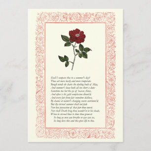 Invitación Sonnet # 18 de William Shakespeare