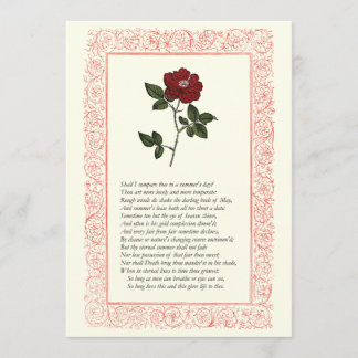 Invitación Sonnet # 18 de William Shakespeare