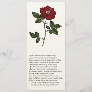 Invitación Sonnet # 18 de William Shakespeare
