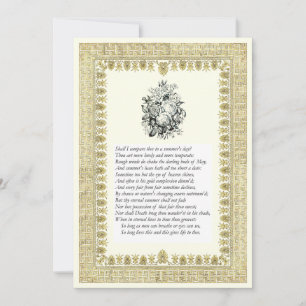 Invitación Sonnet Shakespeare nº 18