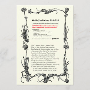 Invitación Sonnet Shakespeare nº 18