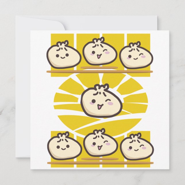 Invitación sonnige dim sum knödel  (Anverso)