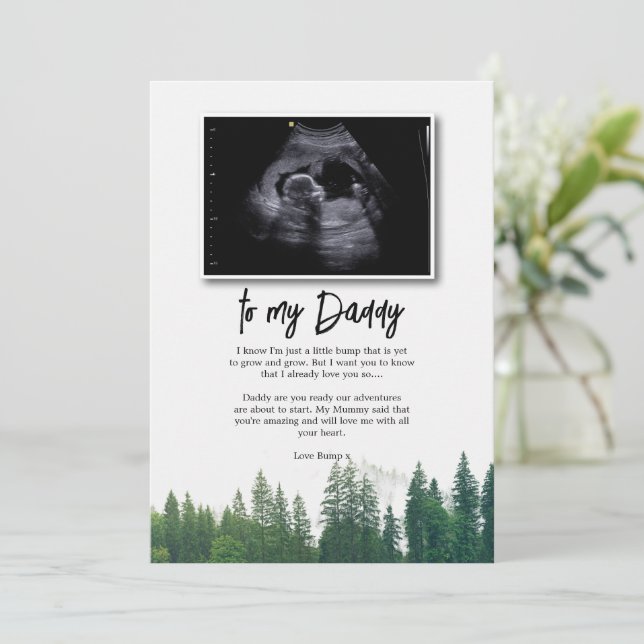 Invitación Sonograma del Día del Padres de Bump a Papi (Anverso de pie)