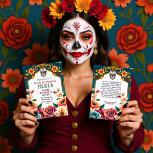 Invitación 💀🎉Sonríe y Garlanda