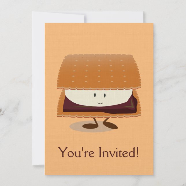 Invitación Sonriendo S'more (Reverso)